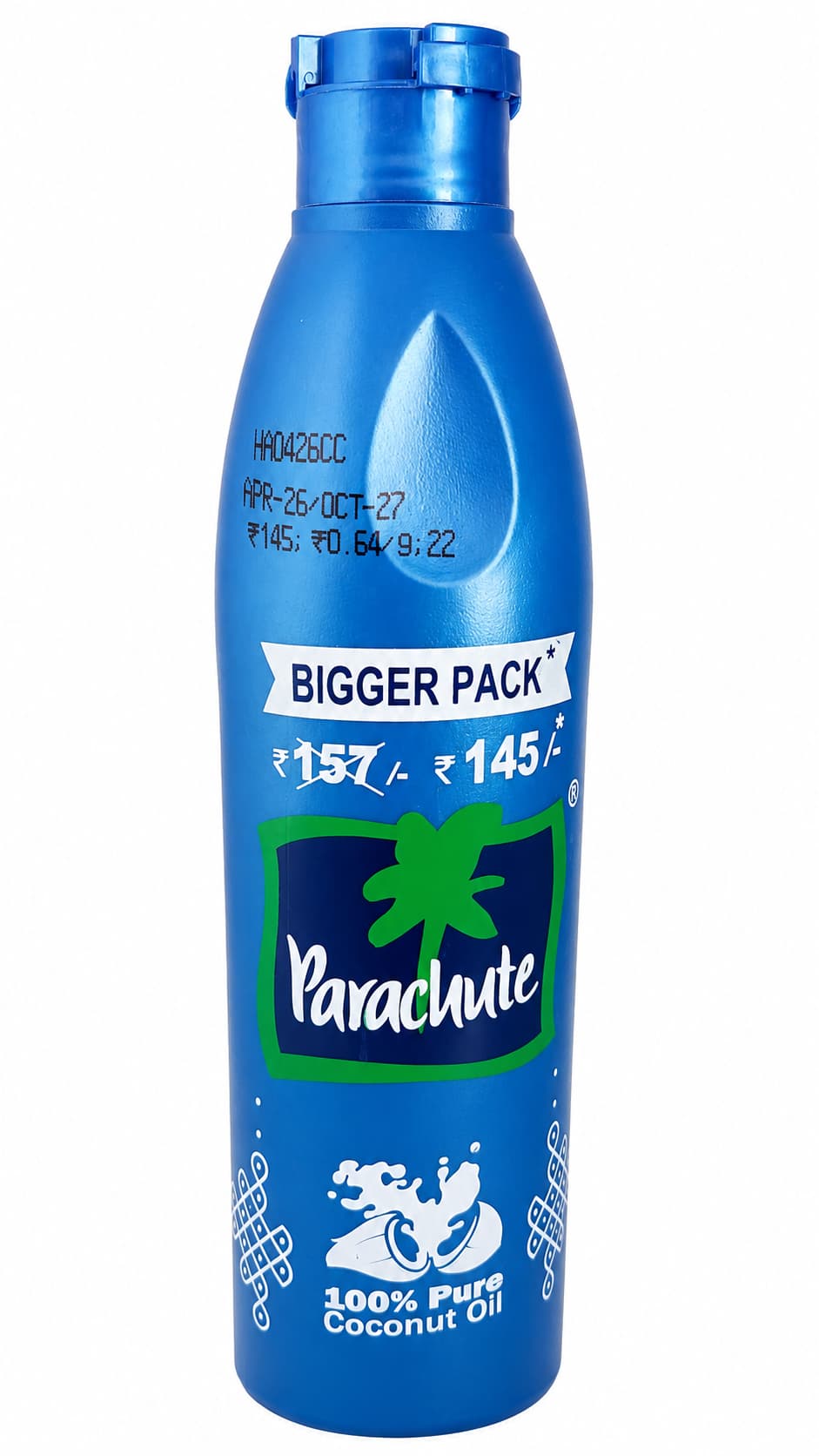 Parachute 100% Pure Coconut Oil – 250 ml (Bigger Pack)